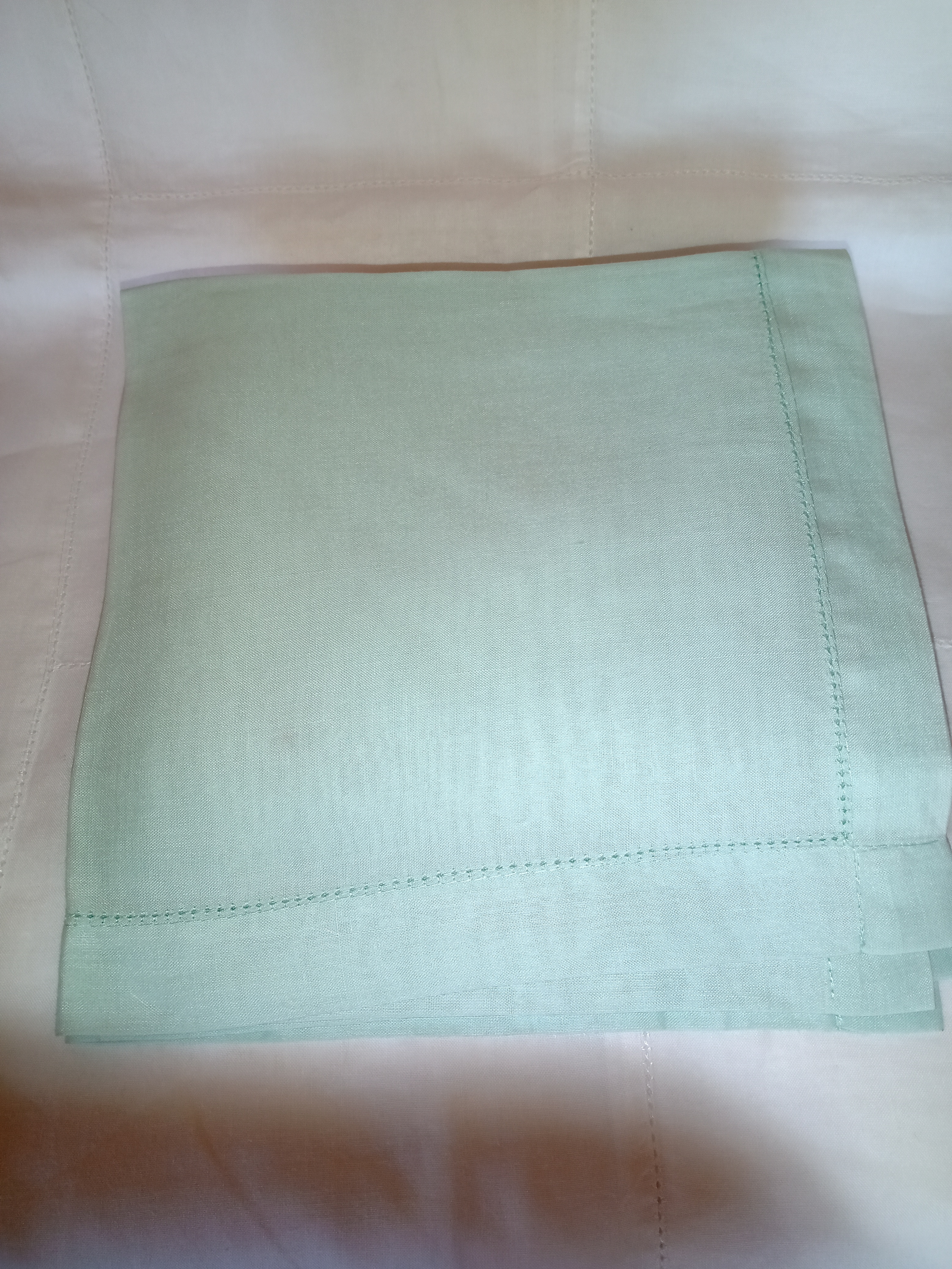 GUARDANAPO PONTO AJOUR 50X50 VERDE TIFFANY